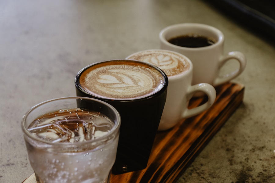 a collection of coffee cups